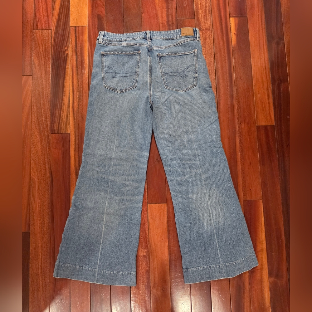 American Eagle Outfitters Medium Blue Wide-Leg Jeans - Picture 3 of 5